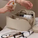 MAPLIVO™ SALY LEATHER TRAVEL MAKEUP BAG