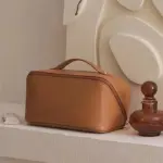 MAPLIVO™ SALY LEATHER TRAVEL MAKEUP BAG