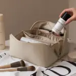 MAPLIVO™ SALY LEATHER TRAVEL MAKEUP BAG