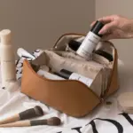 MAPLIVO™ SALY LEATHER TRAVEL MAKEUP BAG