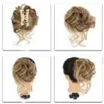 Messy Bun Hair Piece, Wavy Curly Chignon Ponytail Hairpiece for Daily Wear