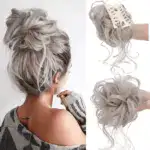 Messy Bun Hair Piece, Wavy Curly Chignon Ponytail Hairpiece for Daily Wear