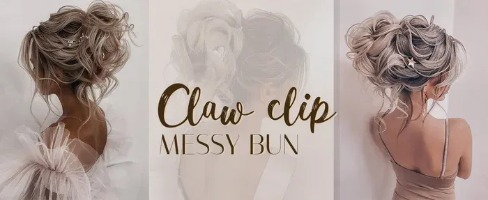 Curly Bun Hair Claw Clips