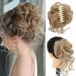 Curly Bun Hair Claw Clips
